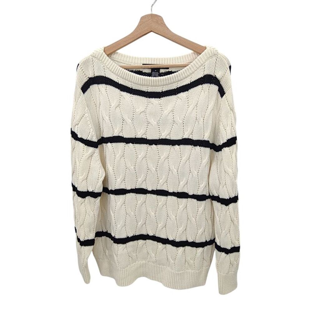 French Connection Women Mozart Chunky Sweater Basic White M